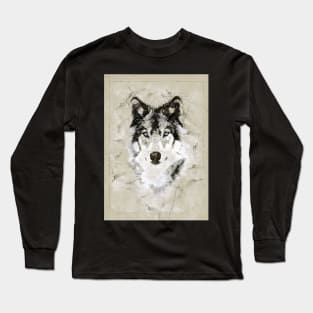 Wolf Sketch Long Sleeve T-Shirt